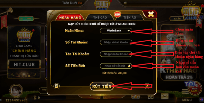 Rút Tiền HitClub